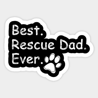 Men Animal Rescue Cat Dog Best Dad Ever Paw Love Sticker